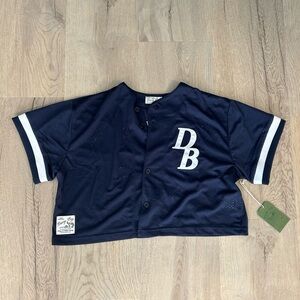 DB Women's Navy Blue Crop Top